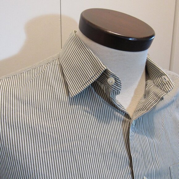 Brooks Brothers Men's Shirt French Cuffs Black and White Stripes Cotton XXL - Picture 5 of 8